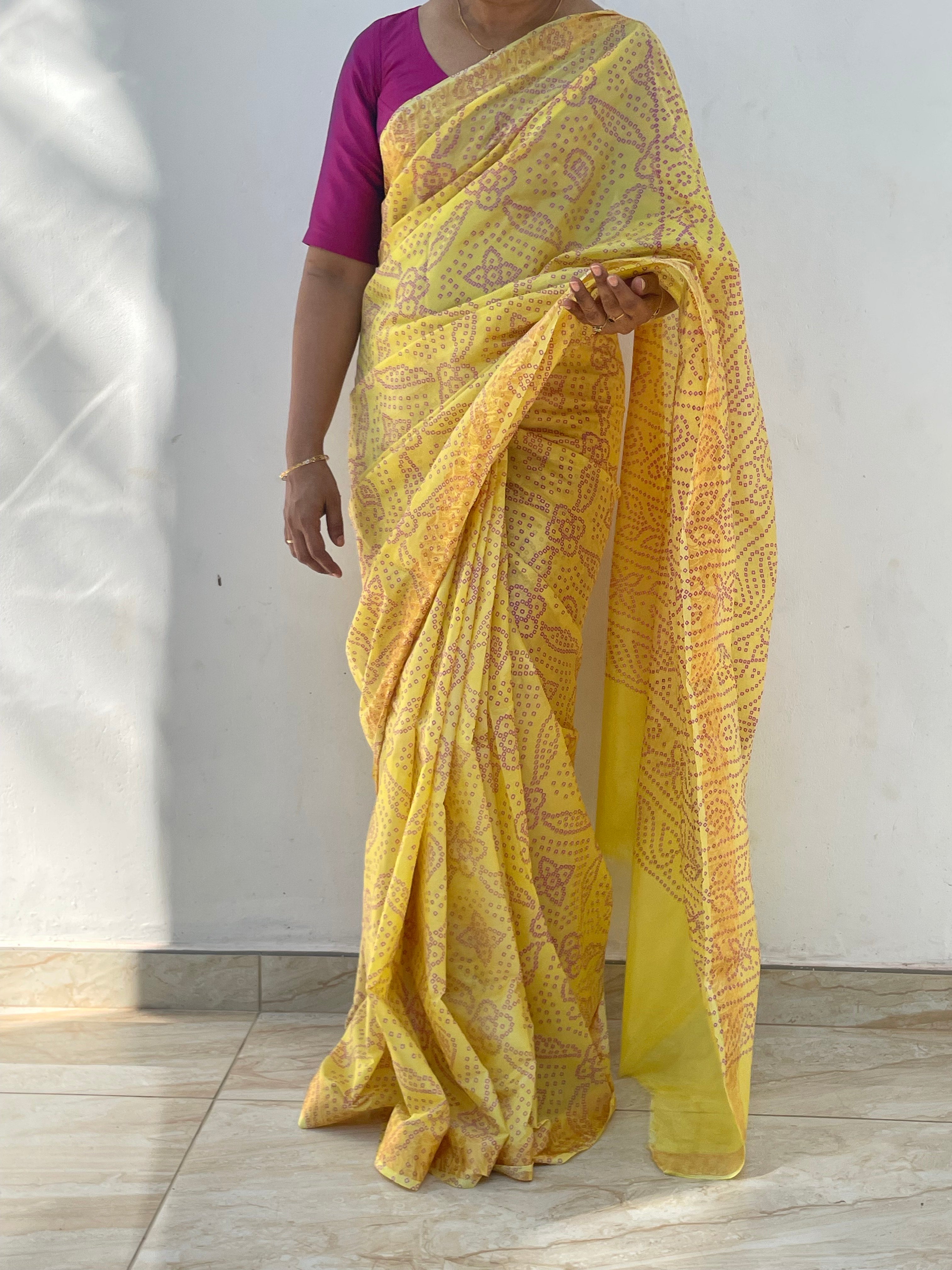 Bandhani Silk Saree