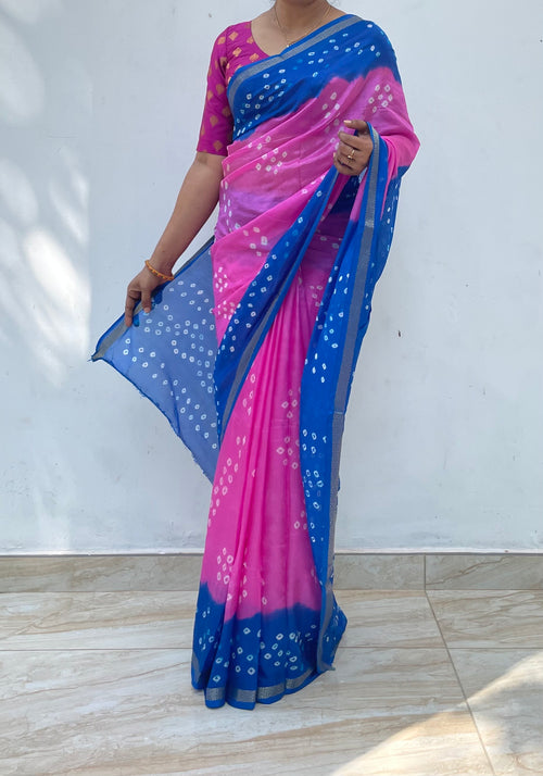 Bandhani Silk Saree