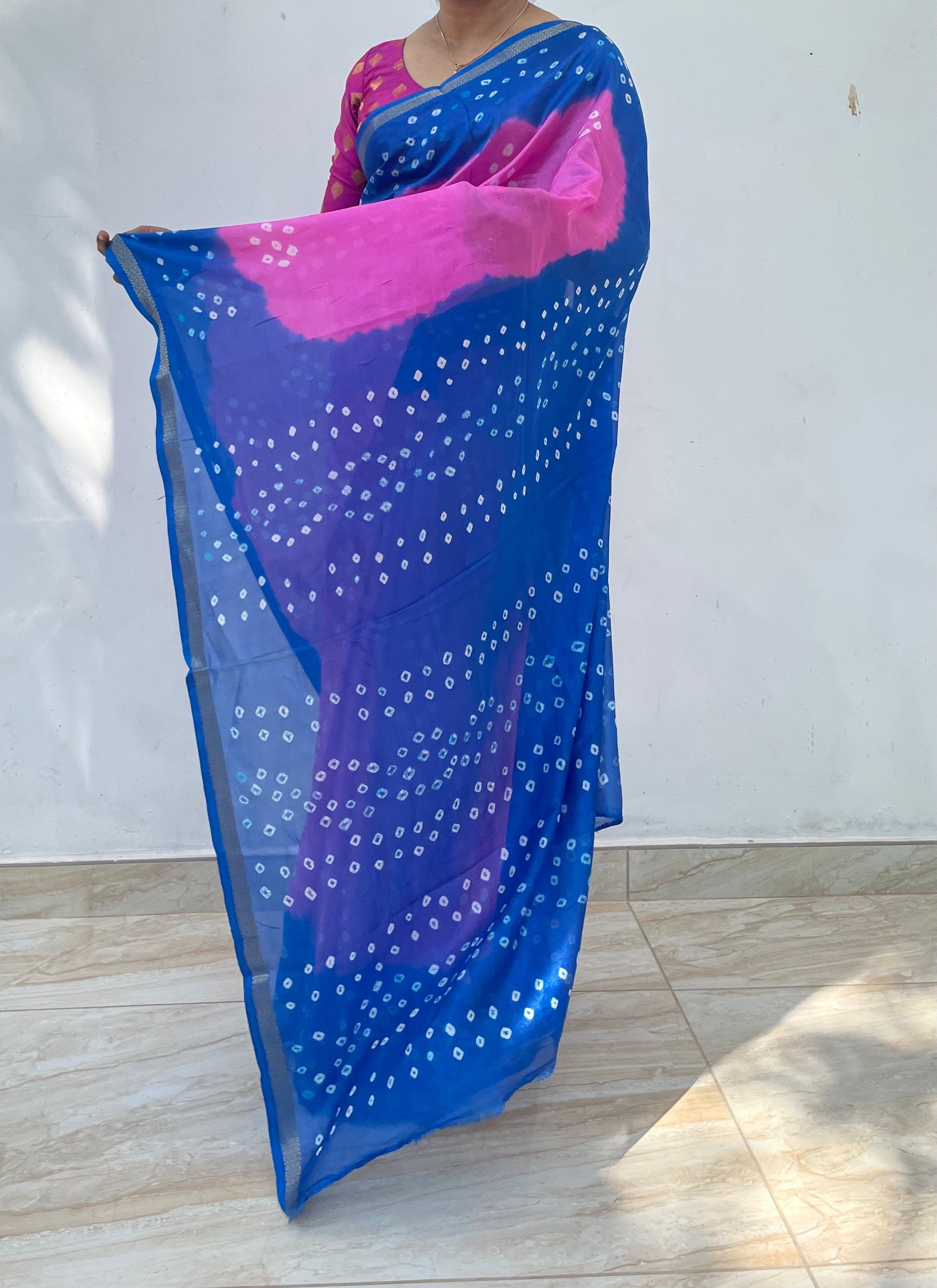 Bandhani Silk Saree